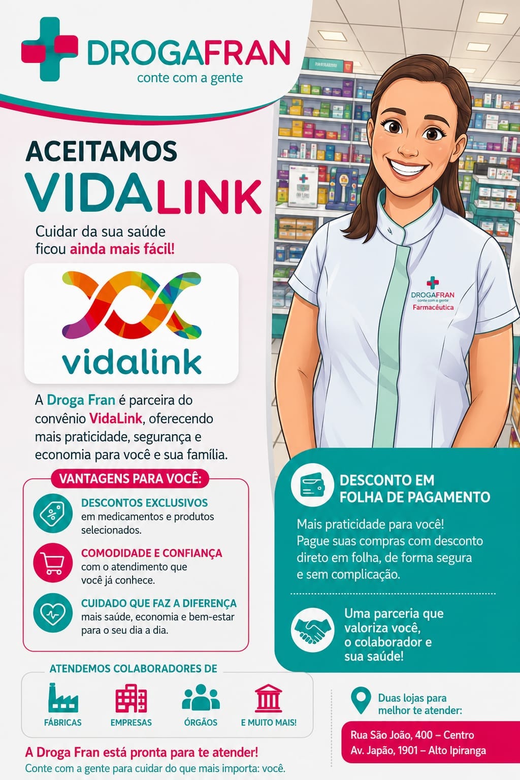 Leia mais sobre o artigo Farmácia que aceita VidaLink em Mogi das Cruzes