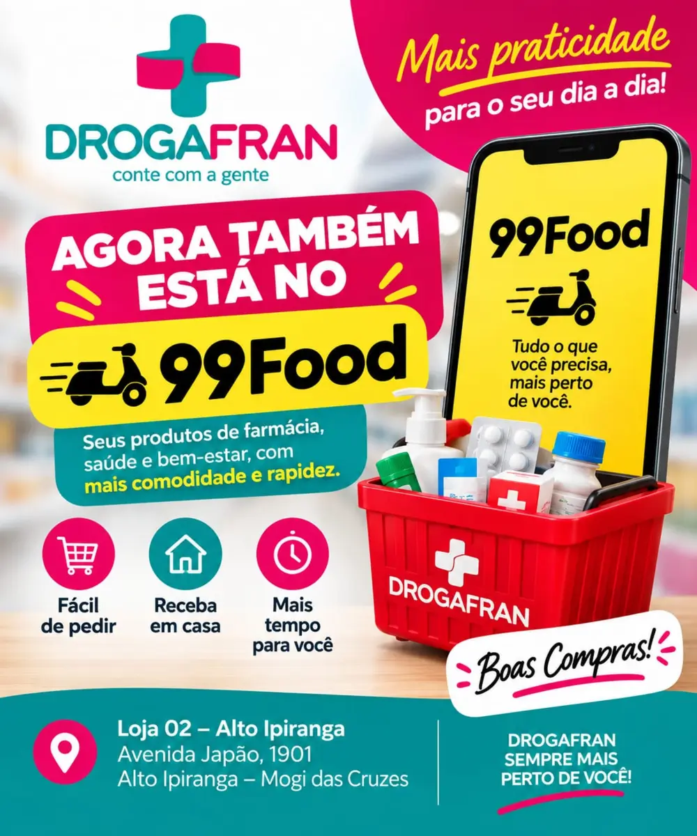Drogafran no 99Food em Mogi das Cruzes, Loja Alto Ipiranga